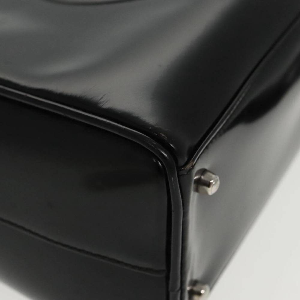 GUCCI Hand Bag Enamel 2way Black Silver 000 2058 0505 5 Auth ep6209 - Picture 14 of 16